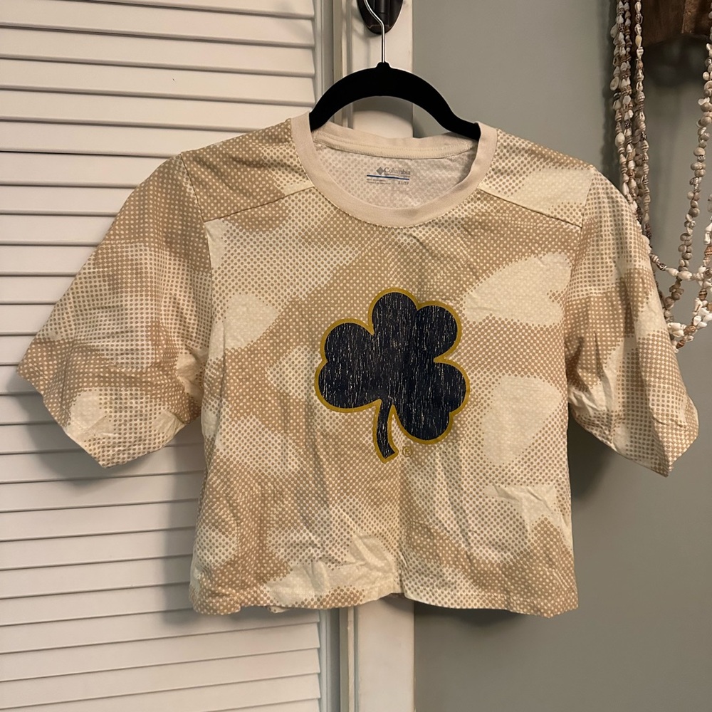 Columbia Notre Dame Fighting Irish Cropped Shirt